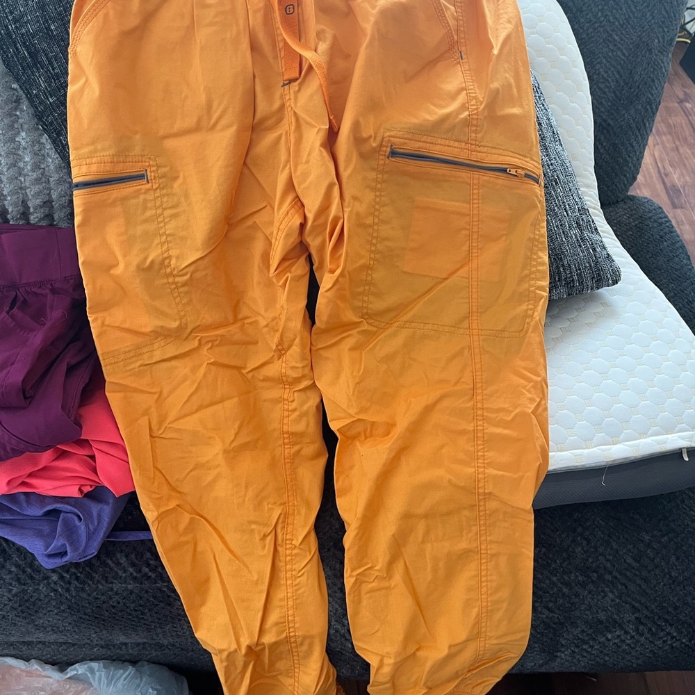 Vibrant Orange Wonderwink Cargo Scrub Pants